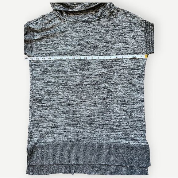 Gap Long Softspun Cowlneck Relaxed Gray Black Long Sleeve Tunic Sweater. Small. - Picture 5 of 7